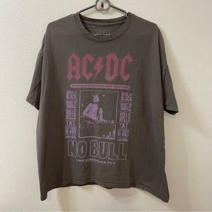 Vinyl icons AC/DC no bull shirt gray large